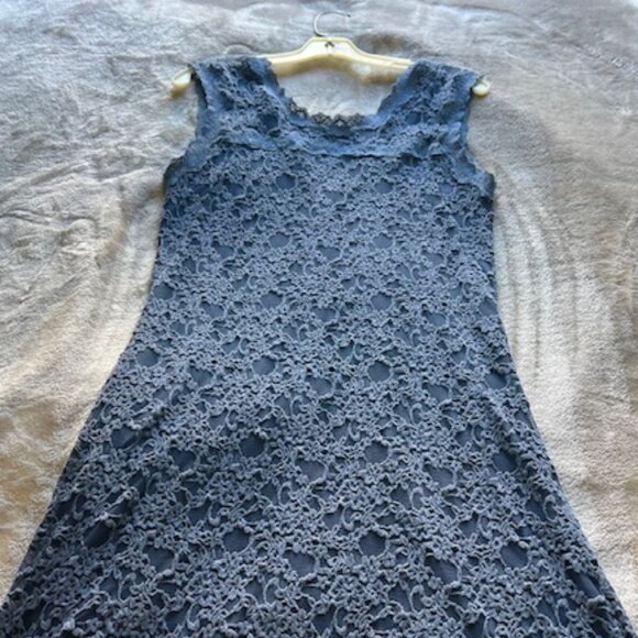 Rosemunde Blue Lace Cocktail Dress - Picture 1 of 6